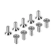 HUDY TITANIUM FLAT HEAD SCREW M3x8 (10)