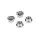 HUDY TITANIUM NUT M4 WITH SERRATED FLANGE (4)