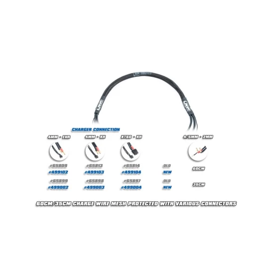 2S-Charging Wire - 60cm - 4mm & EHR | 4/5mm & 2mm