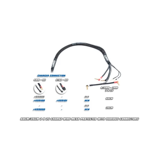 2x 2S-Charging Wire - 60cm - XT60 & XH | 4/5mm & 2mm