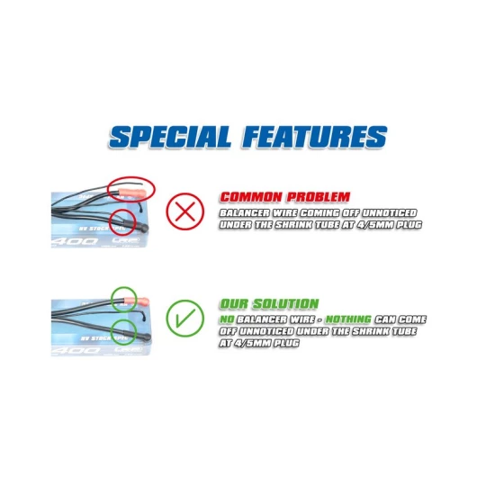 2x 2S-Charging Wire - 60cm - XT60 & XH | 4/5mm & 2mm