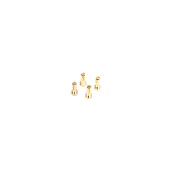 LRP - WorksTeam - 4mm gouden connectors - 14mm lengte (4 stuks)