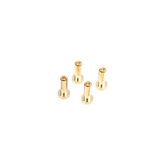 LRP - WorksTeam - 4mm gouden connectors - 14mm lengte (4 stuks)