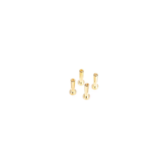 LRP - WorksTeam - 4mm Gouden Connectors - 18mm lengte (4 stuks)