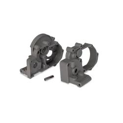 Gearbox halves (left & right) (slate gray) w/ idler gear shaft