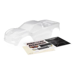 Body, Maxx, heavy duty (clear, requires painting)/ window masks/ decal sheet (fits Maxx with extended chassis (352mm wheelbase))