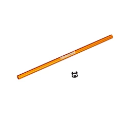 Driveshaft, center, 6061-T6 aluminum (orange-anodized) (214mm)/ center bearing bushing