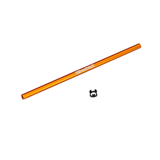 Driveshaft, center, 6061-T6 aluminum (orange-anodized) (214mm)/ center bearing bushing