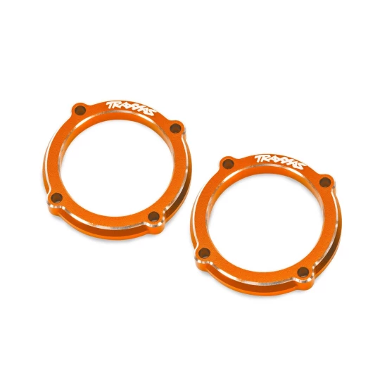 Retainer, LED light pod (orange-anodized 6061-T6 aluminum) (2)