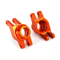 Oranje aluminium stub axle carriers (L&R)