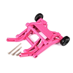 Roze gemonteerde wheeliebar en schroeven