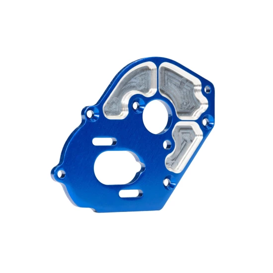 Plate, motor, blue(4mm thick) (aluminum)/ 3x10mm CS with split and flat washer (2)