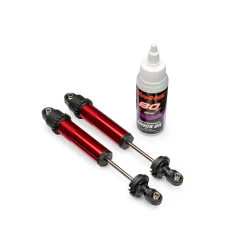 Shocks, GT-Maxx, rear, aluminum, red-anodized (fully assembled w/o springs) (2)