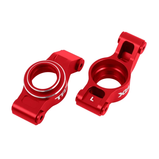 Carriers, stub axle (red-anodized 6061-t6 aluminum) (left & right)