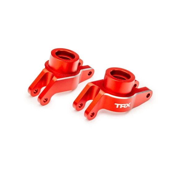 Red Aluminum Stub Axle Carriers (L&R)