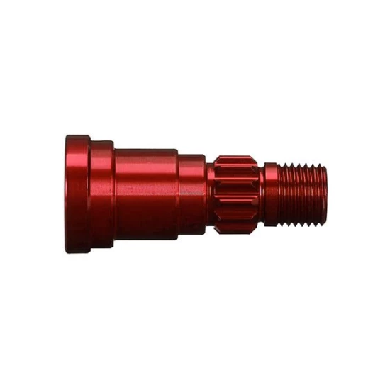 Stub axle, aluminum (red-anodized) (1) (for use only with 7750X or 7896 driveshaft)