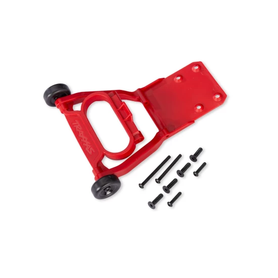 Wheelie bar, assembled (red, non-adjustable) (fits Stampede, Rustler, Bandit series) (for use with #3695A or 3695X transmission)
