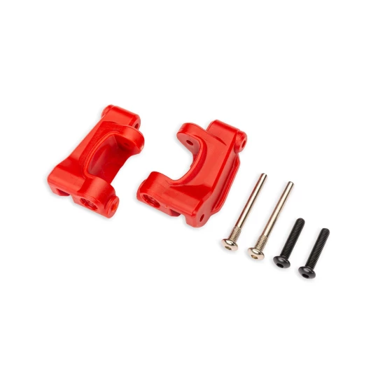 Caster blocks (c-hubs), extreme heavy duty, red (left & right)/ 3x26mm hinge pins (2)/ 3x15mm BCS (2) (for use with #9180 and 9181 upgrade kit)