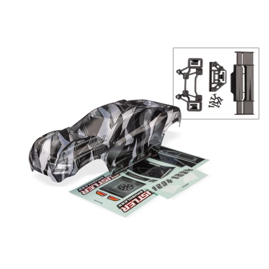 Body, Rustler (also fits Rustler VXL), ProGraphix (graphics are printed, requires paint & final color application)/ decal sheet (for clipless mounting)