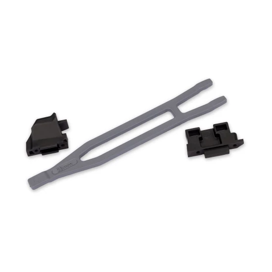 Battery hold-down (1)/ hold-down retainer, front & rear (slate gray) (1 each)