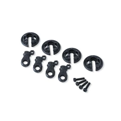 Spring retainers, lower, slate gray (captured) (4)/ 2.5x10 CS (4)