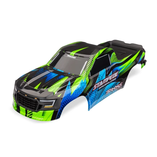 Stampede 2WD Brushless groene cliploze carrosserie
