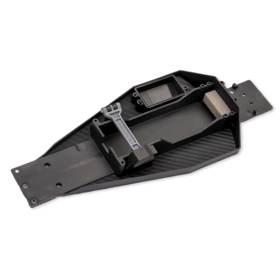 Lower chassis (steel gray) (166mm long battery compartment) (fits both flat and hump style battery packs)