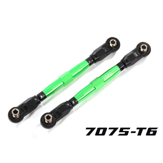 Toe links, front (TUBES green-anodized, 7075-T6 aluminum, stronger than titanium