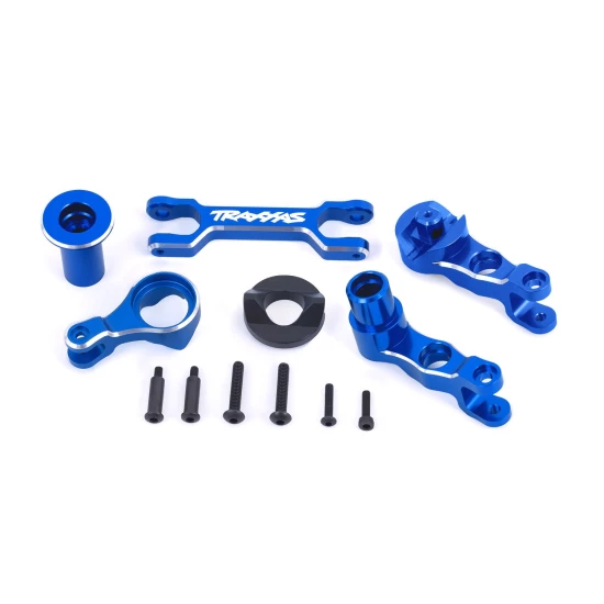 Steering bellcranks (left & right)/ draglink (6061-t6 aluminum, blue-anodized) (fits x-maxx)
