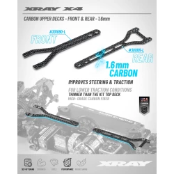 X4'26 CARBON UPPER DECK - SPLIT REAR - 1.6MM