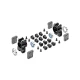 XB8 aluminium achterste fuseehouders - extra laag - multi-verstelbaar - set