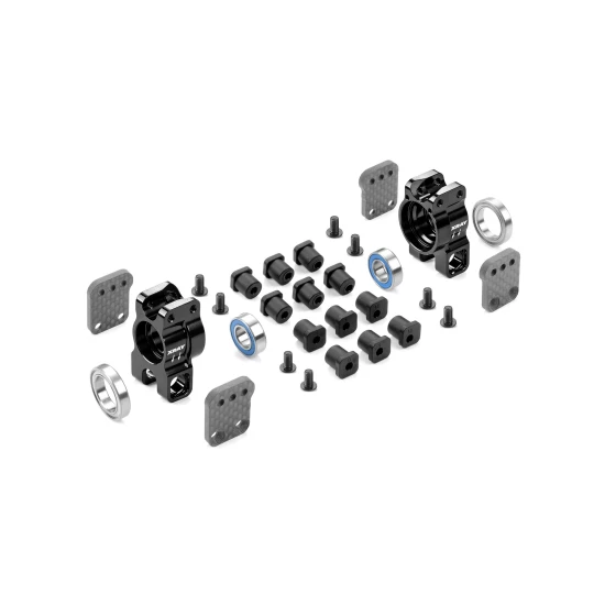 XB8 aluminium achterste fuseehouders - extra laag - multi-verstelbaar - set