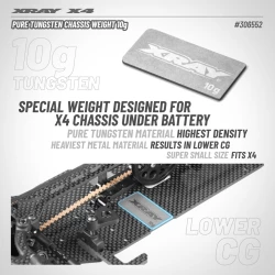 XRAY PURE TUNGSTEN CHASSIS WEIGHT 10g