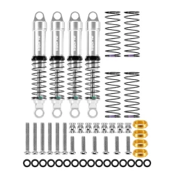 INJORA LS 59 mm aluminium olie schokdempers voor 1/18 TRX-4M zilver