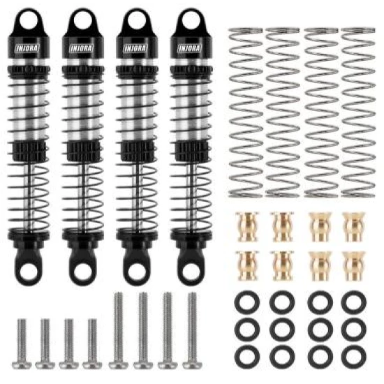 INJORA 59mm Lange Schroefdraad Oliegevulde Schokdempers Grijs Voor 1/18 TRX4M