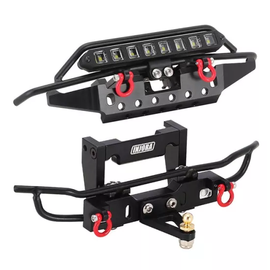 INJORA Metal Front Rear Tube Bumpers with Y wire for 1/18 TRX4M Bronco