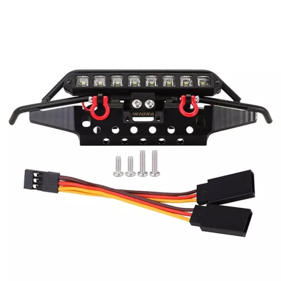 INJORA Metal Front Rear Tube Bumpers with Y wire for 1/18 TRX4M Bronco