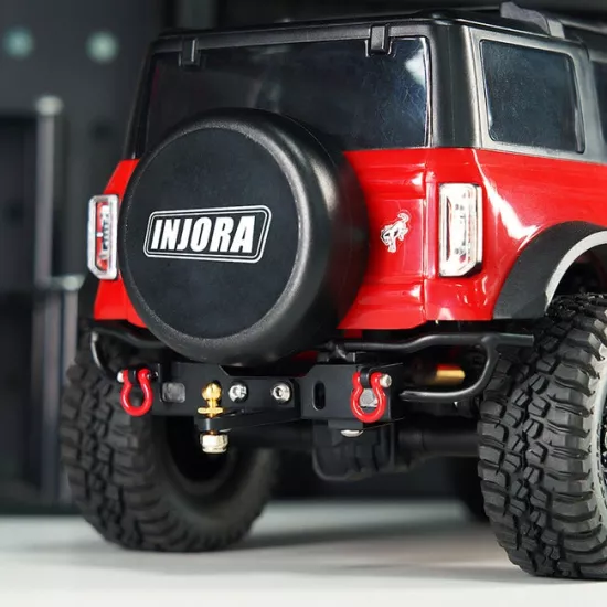 INJORA Metal Front Rear Tube Bumpers with Y wire for 1/18 TRX4M Bronco