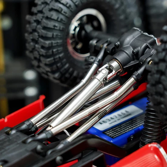 INJORA Roestvrijstalen Aandrijfassen voor 1/18 RC Crawler TRX4M High Trail K10 F150