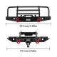 INJORA CNC Aluminium Voor en Achterbumper met Verlichting voor 1/18 TRX4M Defender