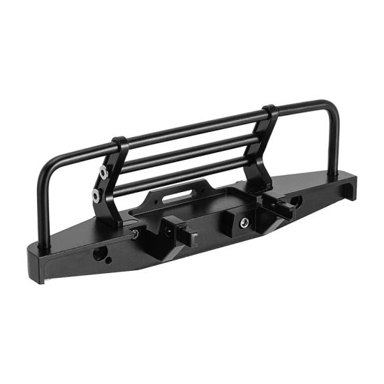 INJORA CNC Aluminium Voor en Achterbumper met Verlichting voor 1/18 TRX4M Defender