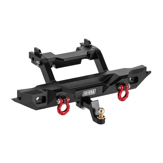 INJORA CNC Aluminium Voor en Achterbumper met Verlichting voor 1/18 TRX4M Defender