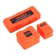 INJORA 3 stuks Oranje Plastic Opbergbox Decoratie Gereedschap, 1/10 schaal accessoires voor RC Crawler