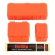 INJORA 3 stuks Oranje Plastic Opbergbox Decoratie Gereedschap, 1/10 schaal accessoires voor RC Crawler