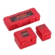 INJORA 3 stuks Rode Plastic Opbergbox Decoratie Gereedschap, 1/10 schaal accessoires voor RC Crawler