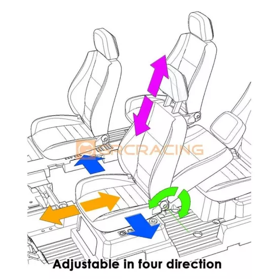 INJORA Black Interior Body Shell Cab Seat Kit for TRX4 G500 TRX6 G63