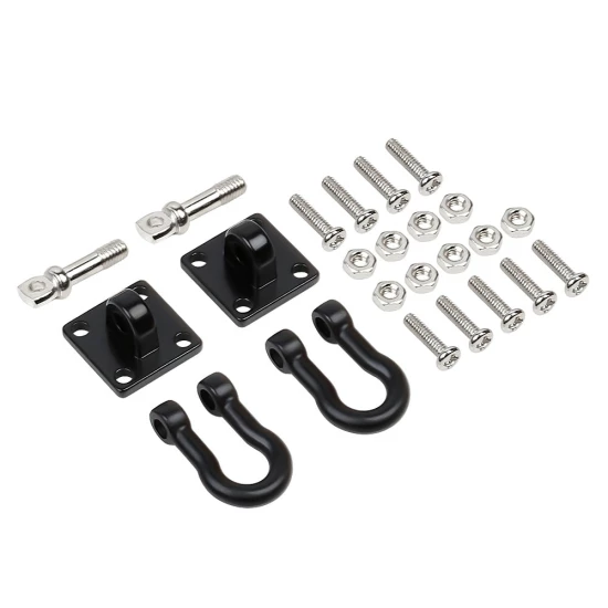 INJORA Metalen Trekhaak voor 1:10 RC Crawler zwart