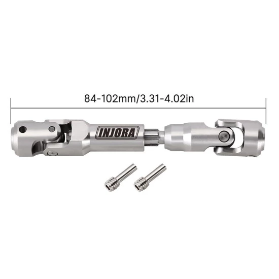INJORA roestvrijstalen heavy-duty aandrijfas 84-102mm voor 1/10 RC crawler