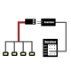 INJORA CH3 Licht Afstandsbedieningsschakelaar, LED Aan/Uit Flits Controller voor RC Auto