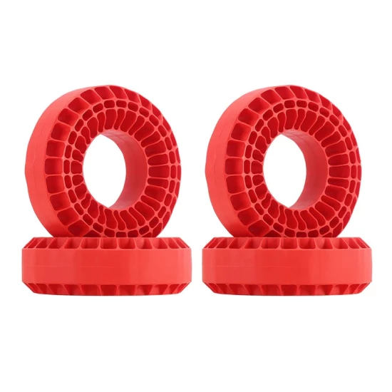 INJORA 4 stuks Siliconen Rubber Inserts Voor 118-122mm 1.9 Banden rood